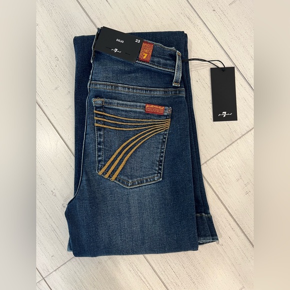 7 For All Mankind Dojo Original Jeans Women's Trousers NWT Size 23 7FAMK - Picture 1 of 7